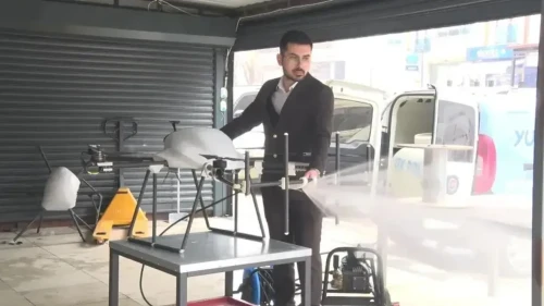 Kocaeli'den devrim niteliğinde buluş: Genç çift üç işlevli yerli dronu tanıttı
