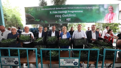 Merkezefendi Belediyesi'nden çiftçilere müjde! Fide dağıtımı başladı