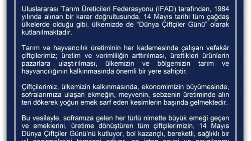 Dünya çiftçiler günü: Çiftçilerin ekonomideki hayati rolü vurgulandı