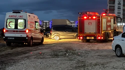 Edirne'de 9 katlı binanın balkonunda yangın paniği