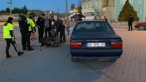 Konya'da kaza: Kulu'da otomobil ile motosiklet çarpıştı