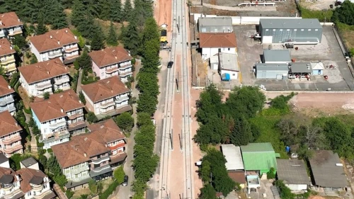 Alikahya Stadyum Tramvay Hattı çalışmaları sürüyor