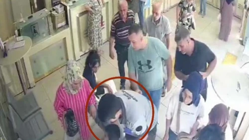 PTT şubesinde çocuğa Heimlich manevrası yapıldı