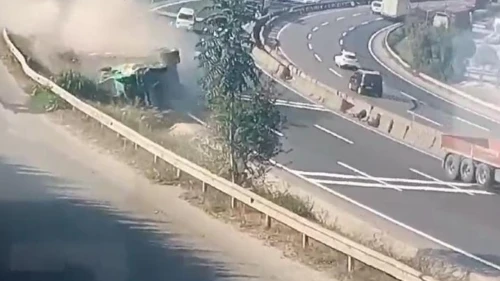 Dilovası’nda korkunç kaza görüntülendi