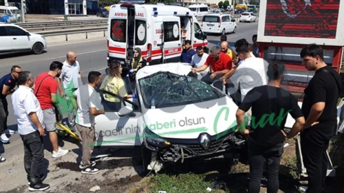 Körfez’de trafik kazasında sürücü kurtarıldı