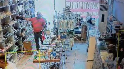 Mağazadan ayakkabı çalan şahıs yakalandı