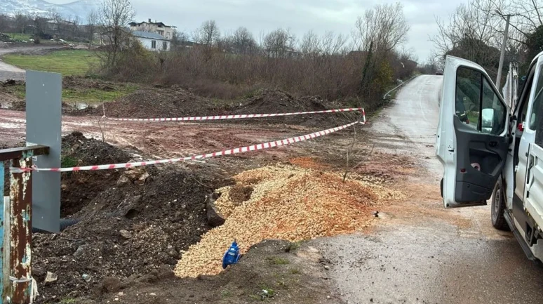 Kartepe’de yol çökmesi onarıldı