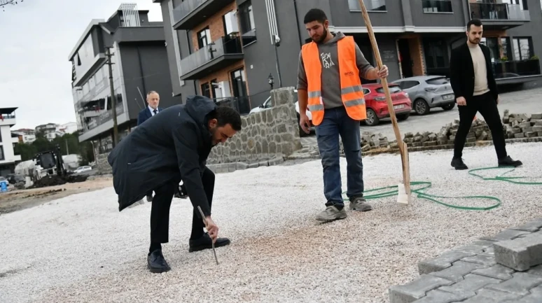 Başiskele'de üstyapı çalışmaları hızlandı